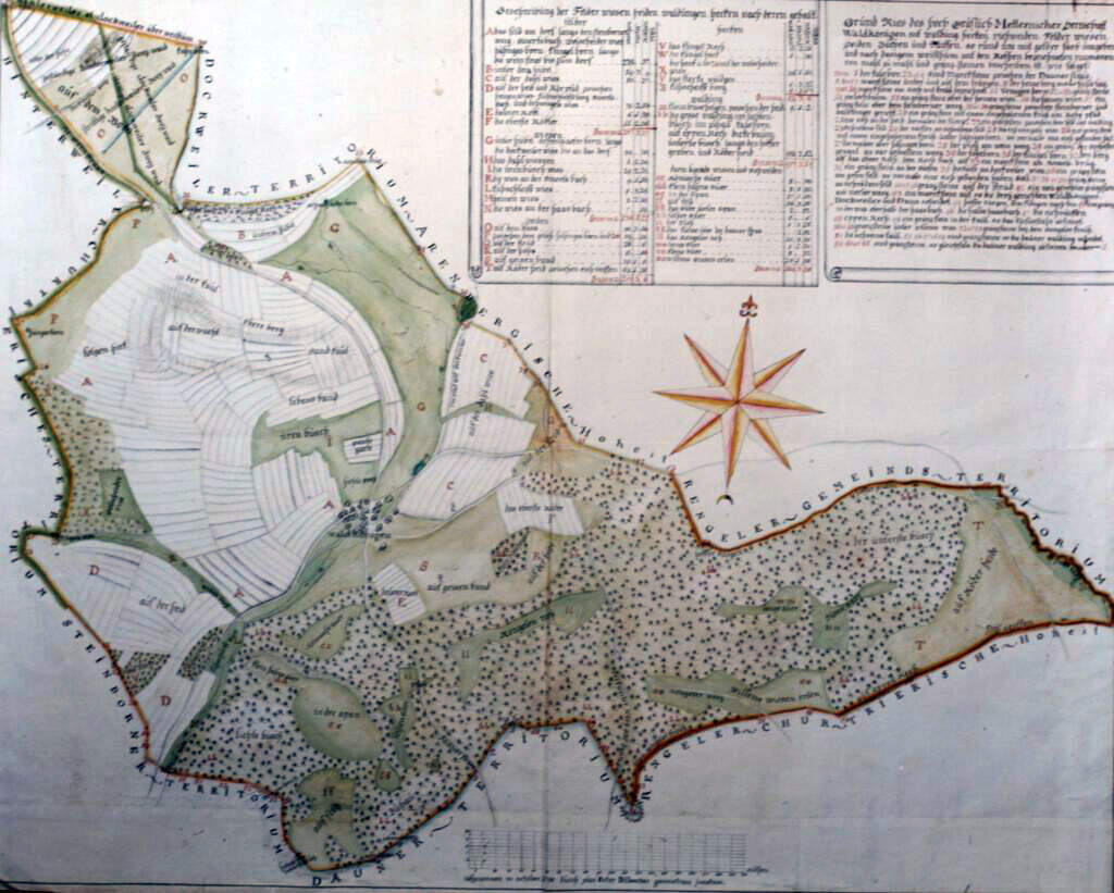 Historische Landkarte von Waldkönigen mit topografischen Details oder Umgebung.