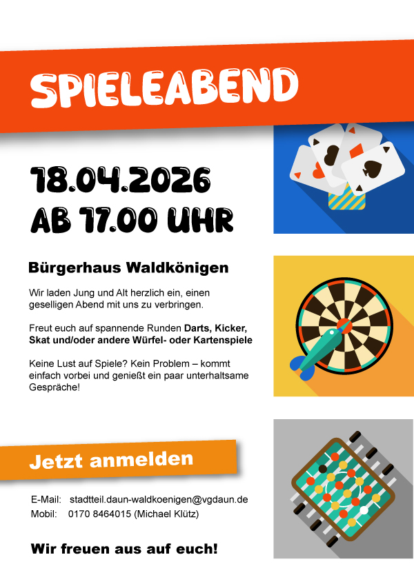 Einladung zum Spielabend