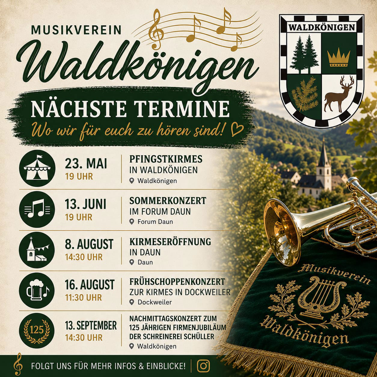 Sommerkonzert des MV Waldkönigen